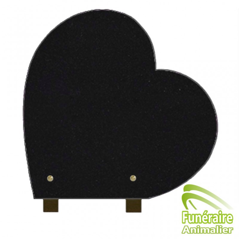 PLAQUE FUNÉRAIRE COEUR SUR PIEDS ALU NOIR MARLIN PLAQUE FUNÉRAIRE COEUR SUR PIEDS ALU NOIR MARLIN