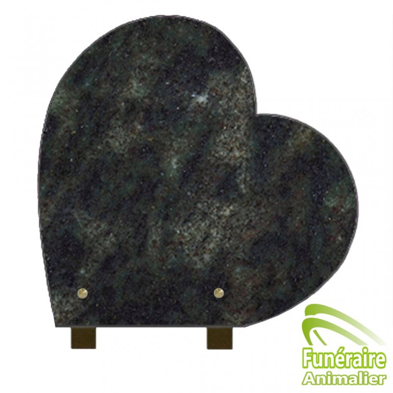 PLAQUE FUNÉRAIRE COEUR SUR PIEDS ALU VERT TROPICAL PLAQUE FUNÉRAIRE COEUR SUR PIEDS ALU VERT TROPICAL