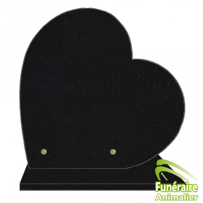 PLAQUE FUNÉRAIRE COEUR SUR SOCLE POUR ANIMAUX NOIR MARLIN PLAQUE FUNÉRAIRE COEUR SUR SOCLE POUR ANIMAUX NOIR MARLIN