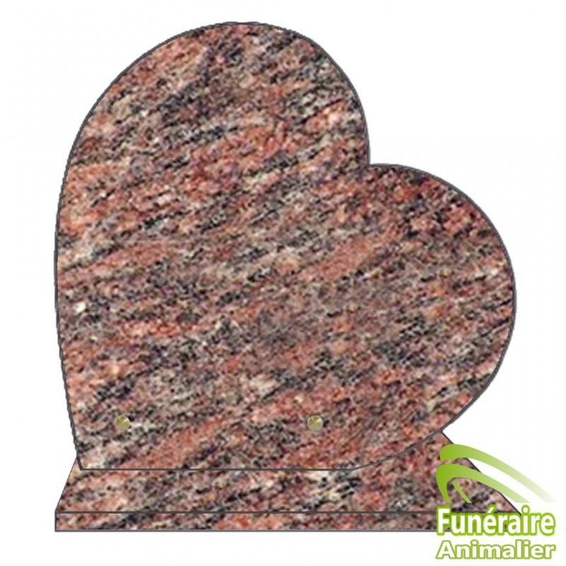 PLAQUE FUNÉRAIRE COEUR SUR SOCLE POUR ANIMAUX ROSE D'ALVA PLAQUE FUNÉRAIRE COEUR SUR SOCLE POUR ANIMAUX ROSE D'ALVA