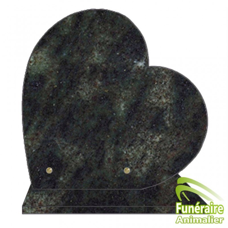 PLAQUE FUNÉRAIRE COEUR SUR SOCLE POUR ANIMAUX VERT TROPICAL PLAQUE FUNÉRAIRE COEUR SUR SOCLE POUR ANIMAUX VERT TROPICAL