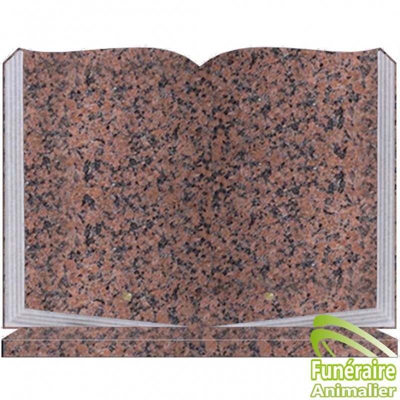 PLAQUE FUNÉRAIRE GRANIT LIVRE OUVERT SUR SOCLE POUR ANIMAUX ROSE CLARTE PLAQUE FUNÉRAIRE GRANIT LIVRE OUVERT SUR SOCLE POUR ANIMAUX ROSE CLARTE